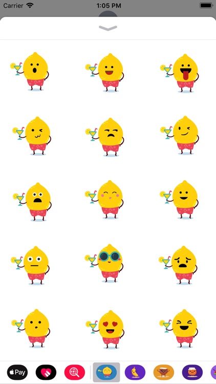 funny fruits emoji stickers 02