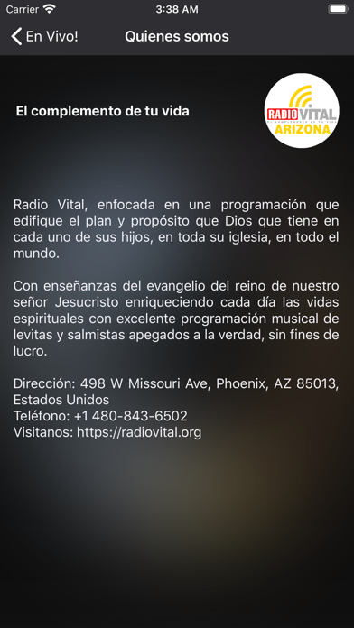 Radio Vital Online screenshot 3