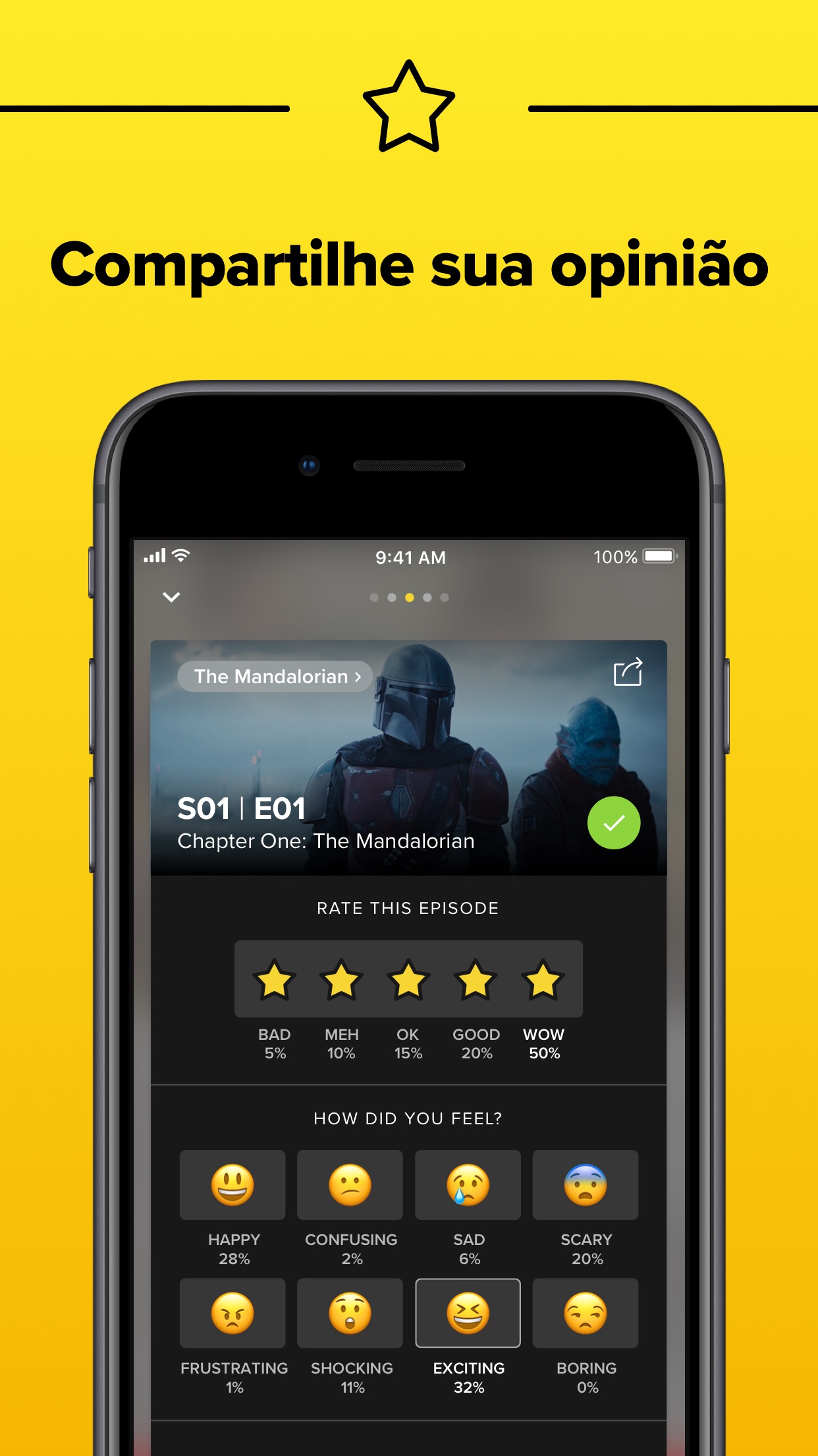 Screenshot do app TV Time: Seguir Séries e filme