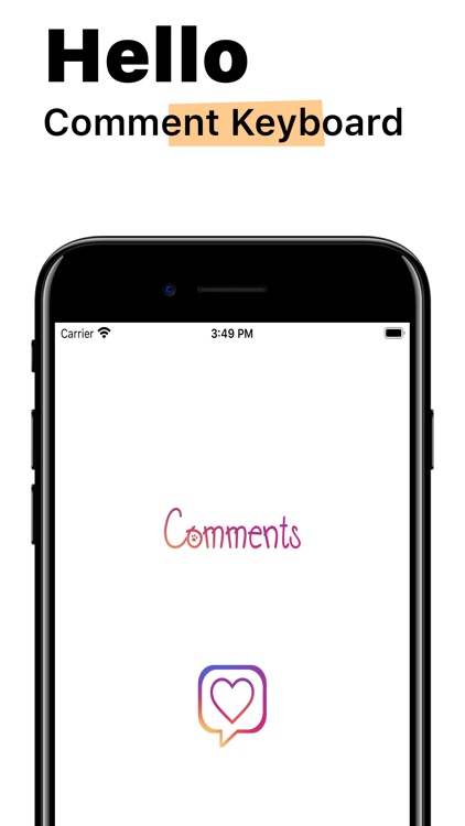 Comment Keyboard for IG