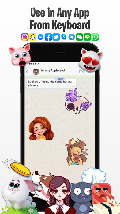 Moji™ Stickers Pics Text Mood screenshot 4