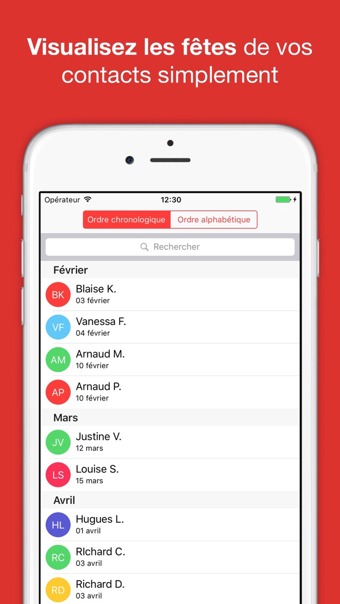 Celebrate fêtes des contacts