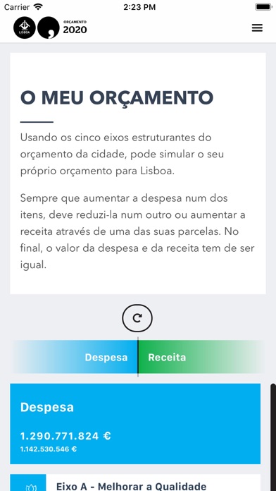 Orçamento Lisboa screenshot 2