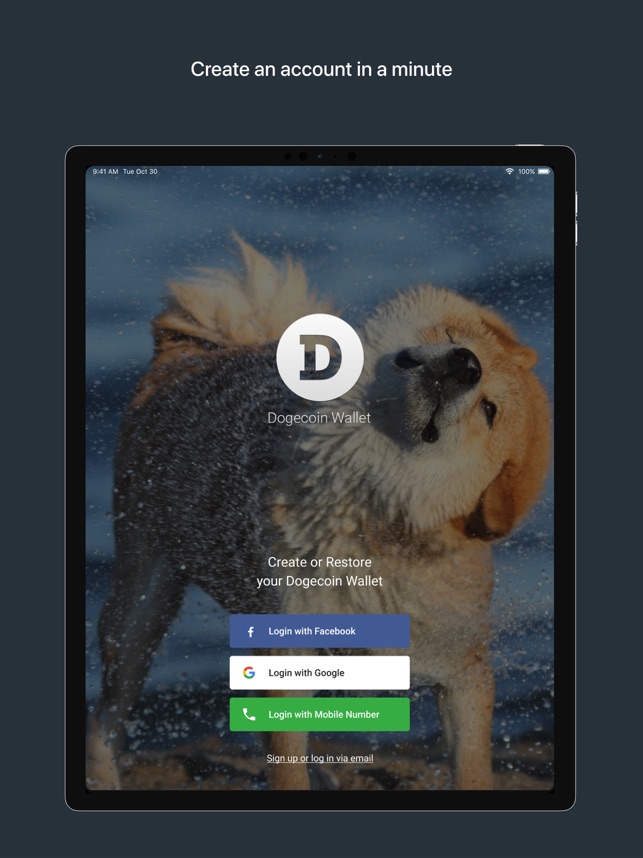 dogecoin on which app