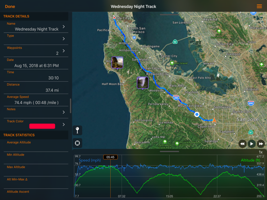 GPS Tracks screenshot