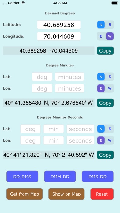 Co-ordinate Converter (Latitude & Longitude) Screenshot 1
