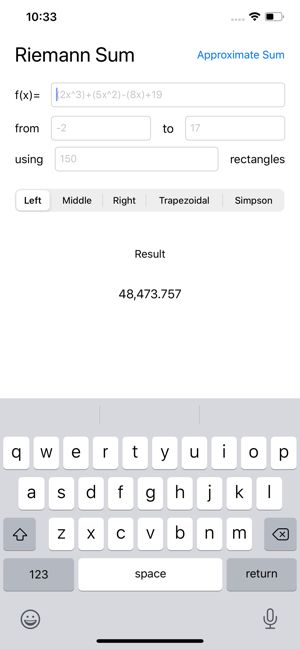 Riemann Sums Calculator