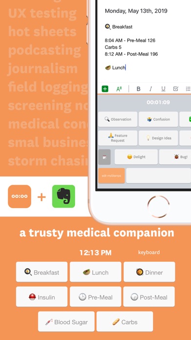 TIMESTAMP KEYBOARD - TIME LOG 4.4.5 IOS