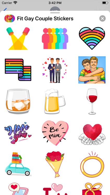 Fit Gay Couple Stickers