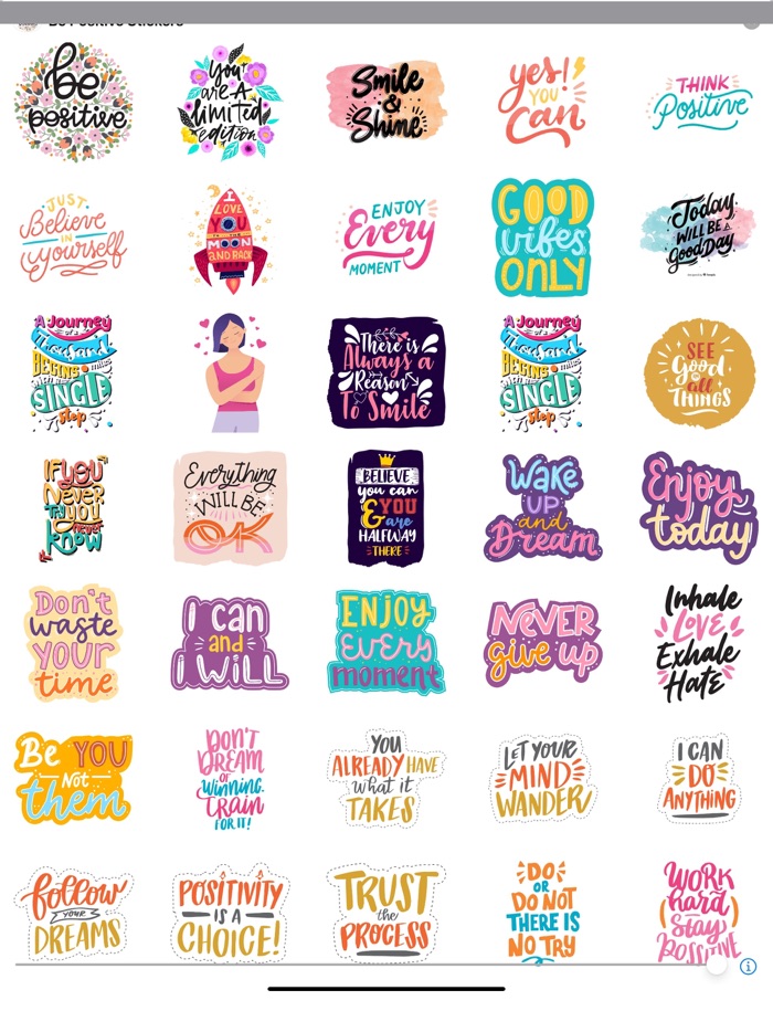 Be Positive Stickers