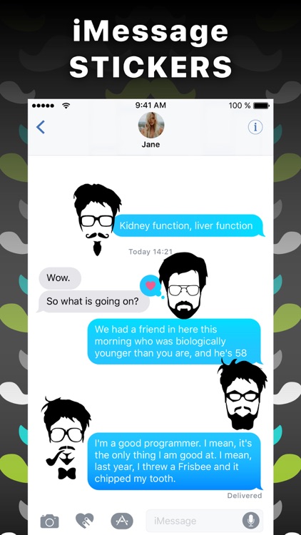 Movember 'Stache Talk Stickers