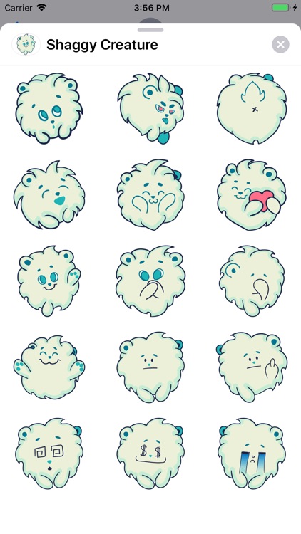 Shaggy Creature Sticker Pack