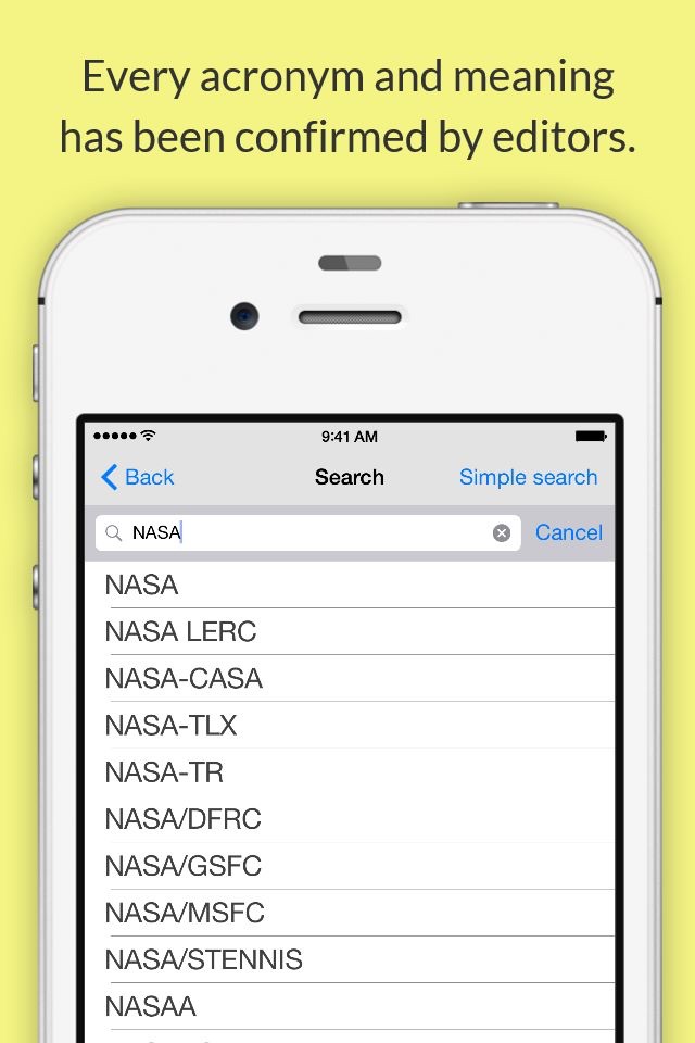 Acronyms and Abbreviations screenshot 3