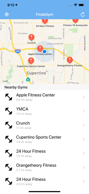 FindaGym - Find Nearby Gyms