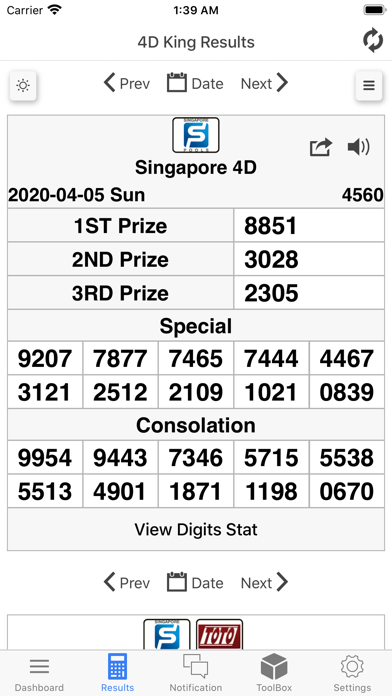 gd lotto 4d result today live