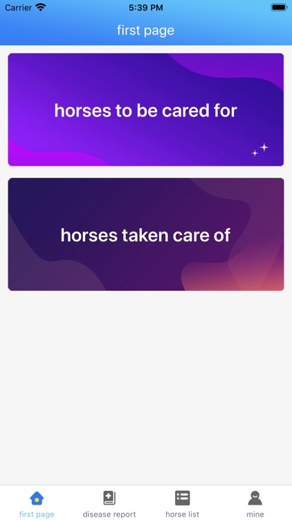 Staff end of the horse farm