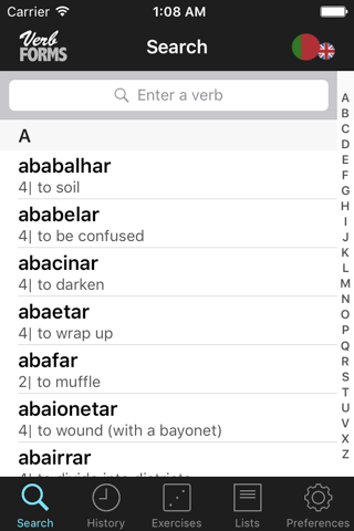 VerbForms Português - náhled