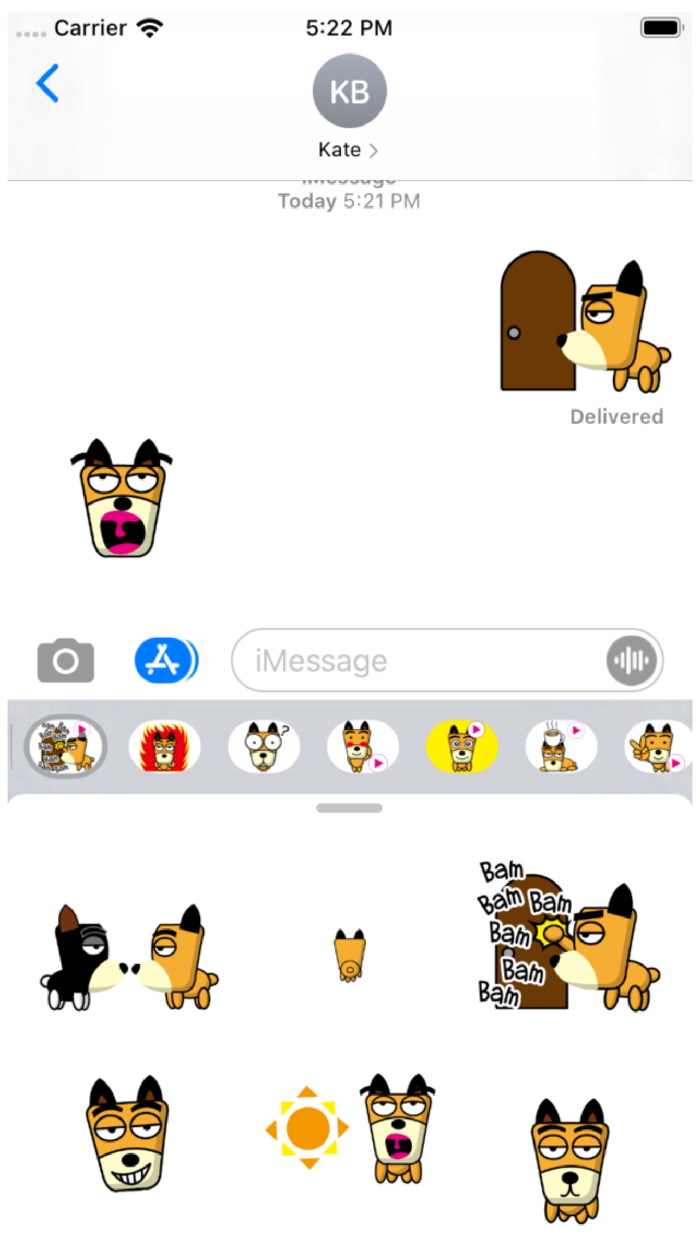 TF-Dog Animation 2 Stickers