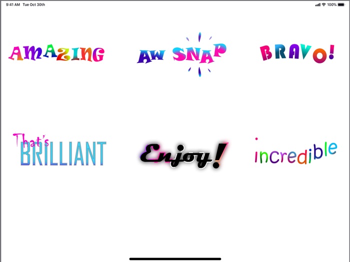 6 Animated Neon Stickers