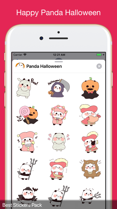 Panda Halloween Stickers screenshot 4