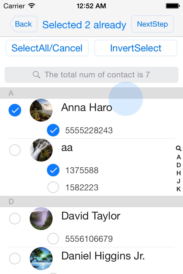 ContactEasy-address Book help screenshot 2