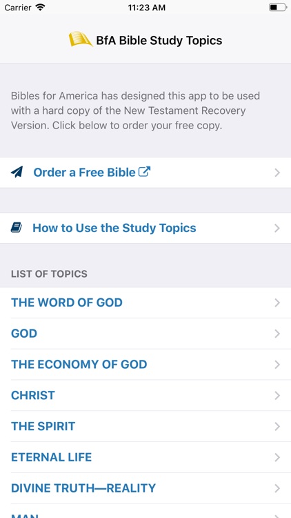 BfA Bible Study Topics screenshot-0