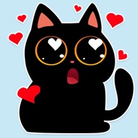Funny Black cat stickers emoji pour PC