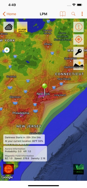 Light Pollution Map - Dark Sky