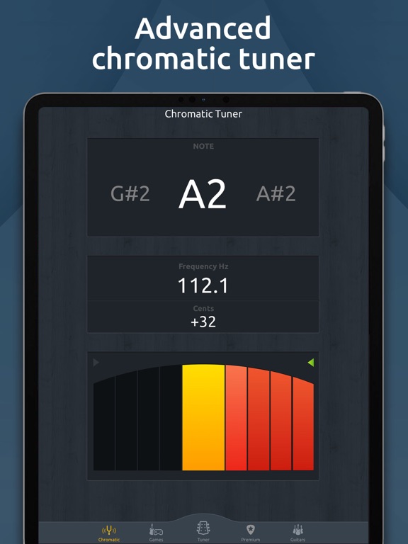 Chromatic Guitar Tuner : Tune your Ukulele, Acoustic and Electric Guitars ! screenshot