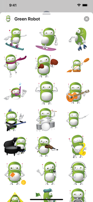 Green Robot Stickers(圖3)-速報App