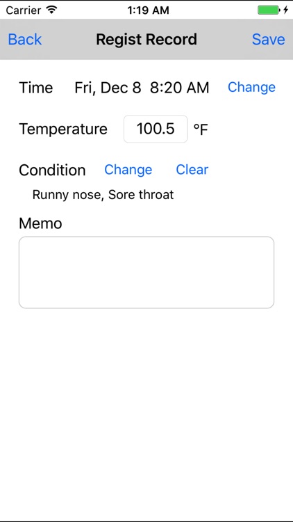 Body Temperature Recorder