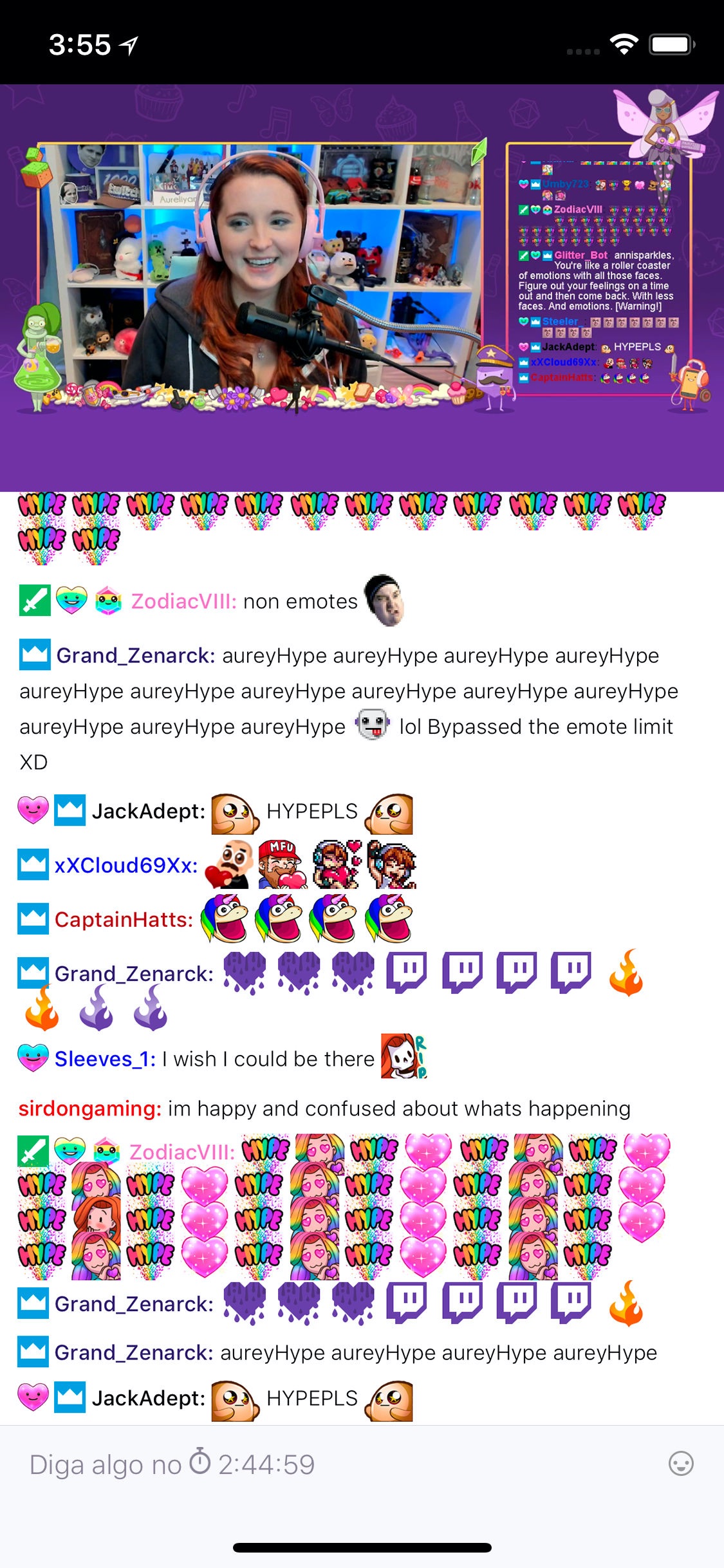 Screenshot do app Twitch