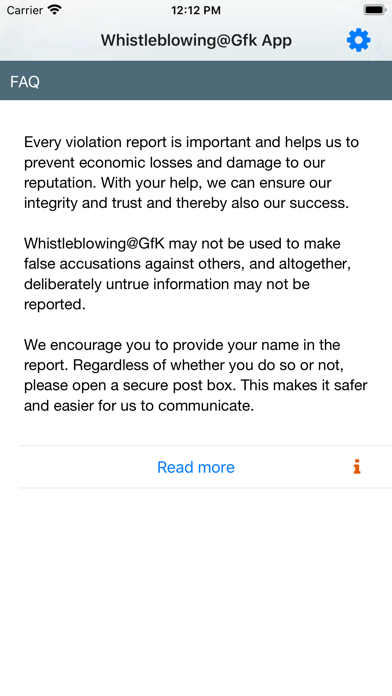 Whistleblowing@GfK App screenshot 2