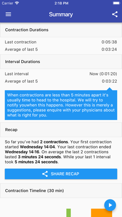 Easy Contraction Timer screenshot 4