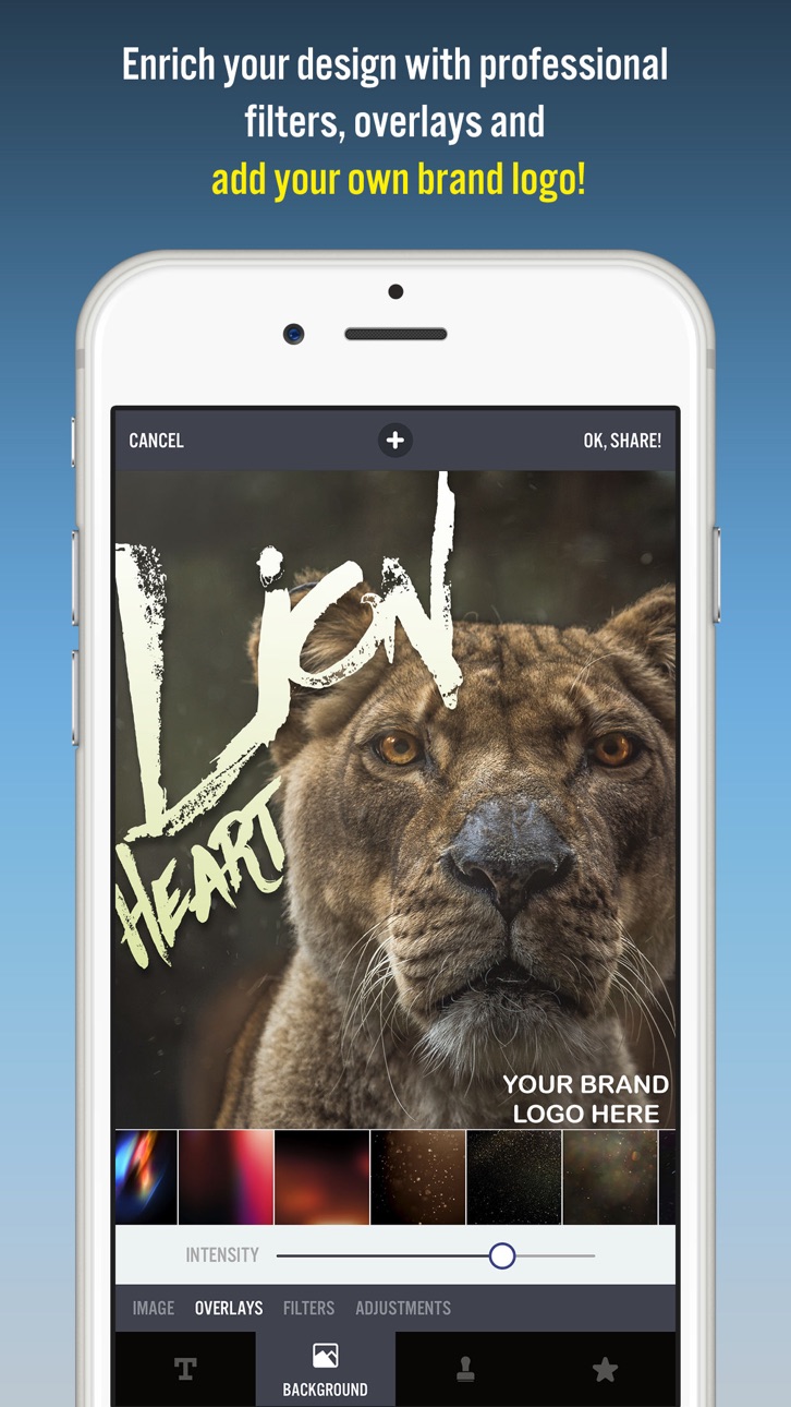 Typorama: Text on Photo Editor Modded screenshot 5 - iOS app interface