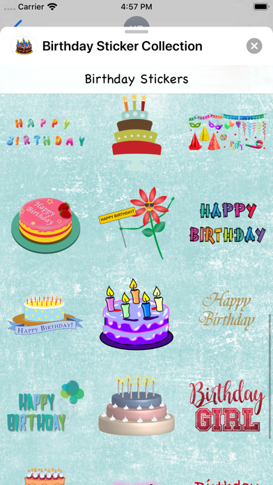 Birthday Sticker Collection Screenshot