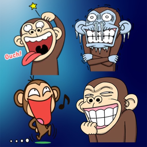 Crazy Funny monkey Stickers