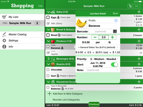 Shopping (Grocery List) - náhled