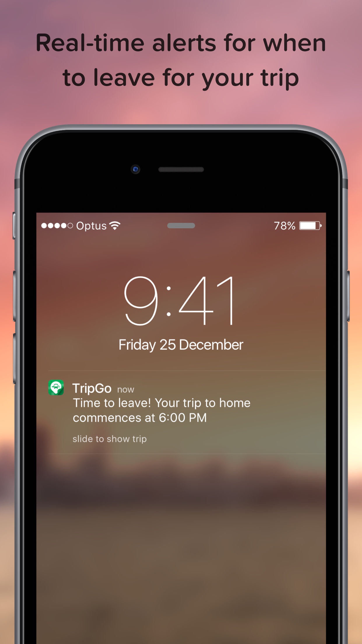 Screenshot do app TripGo