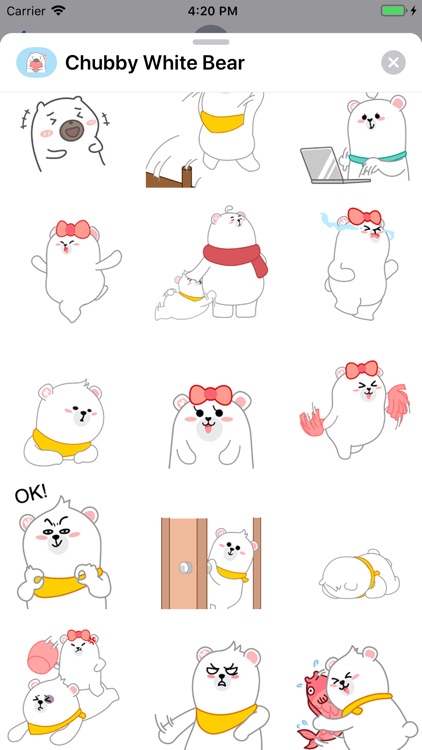 Chubby White Bear Animated