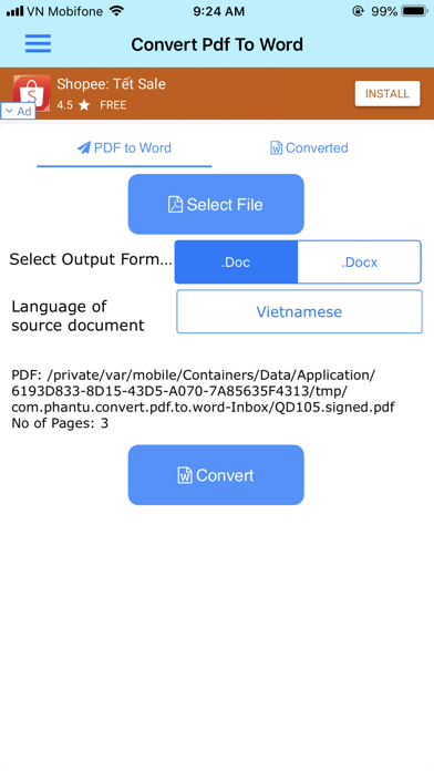 Convert PDF to Word 2020 screenshot 2