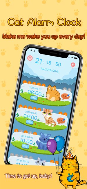 萌貓鬧鐘-可愛風寵物遊戲鬧鐘