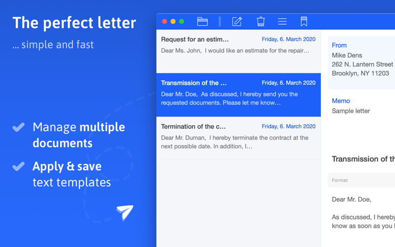 EasyLetter - Write letters screenshot 2