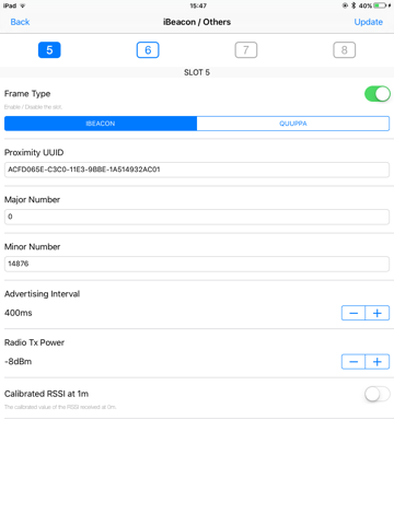 BlueBeacon Manager - náhled