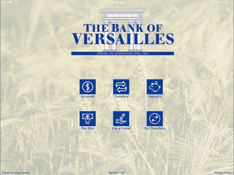 Bank of Versailles for iPad