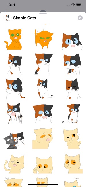 Simple Cats Sticker Pack(圖1)-速報App