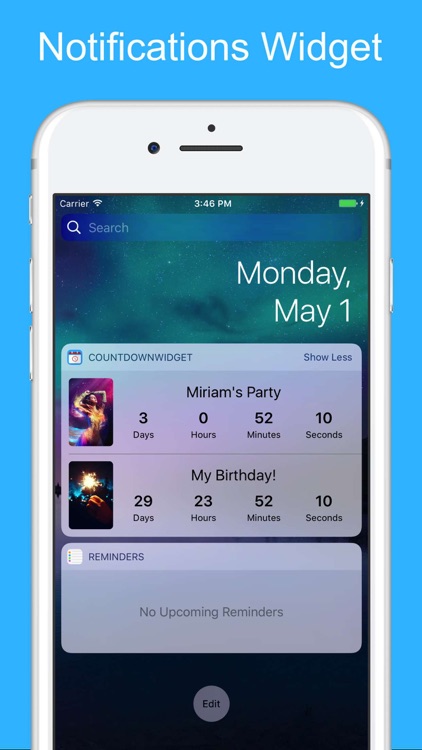Countdown to an event & widget