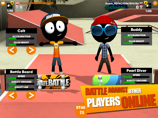 Stickman Skate Battle iPad app afbeelding 4
