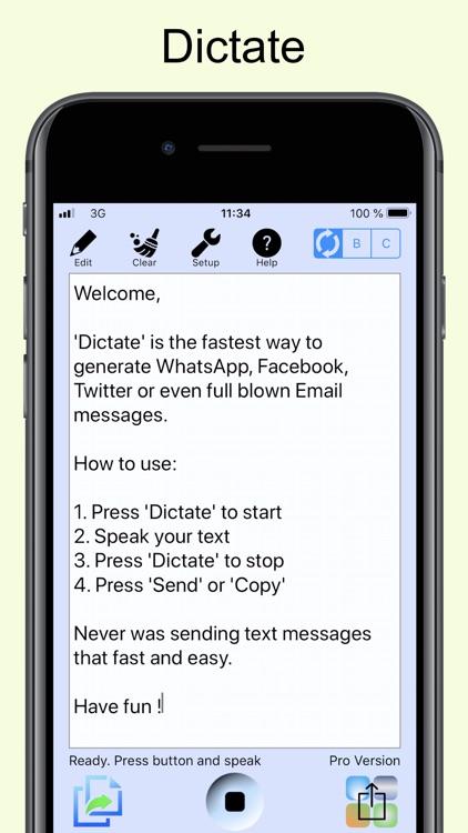 Dictate Pro - Speech to text