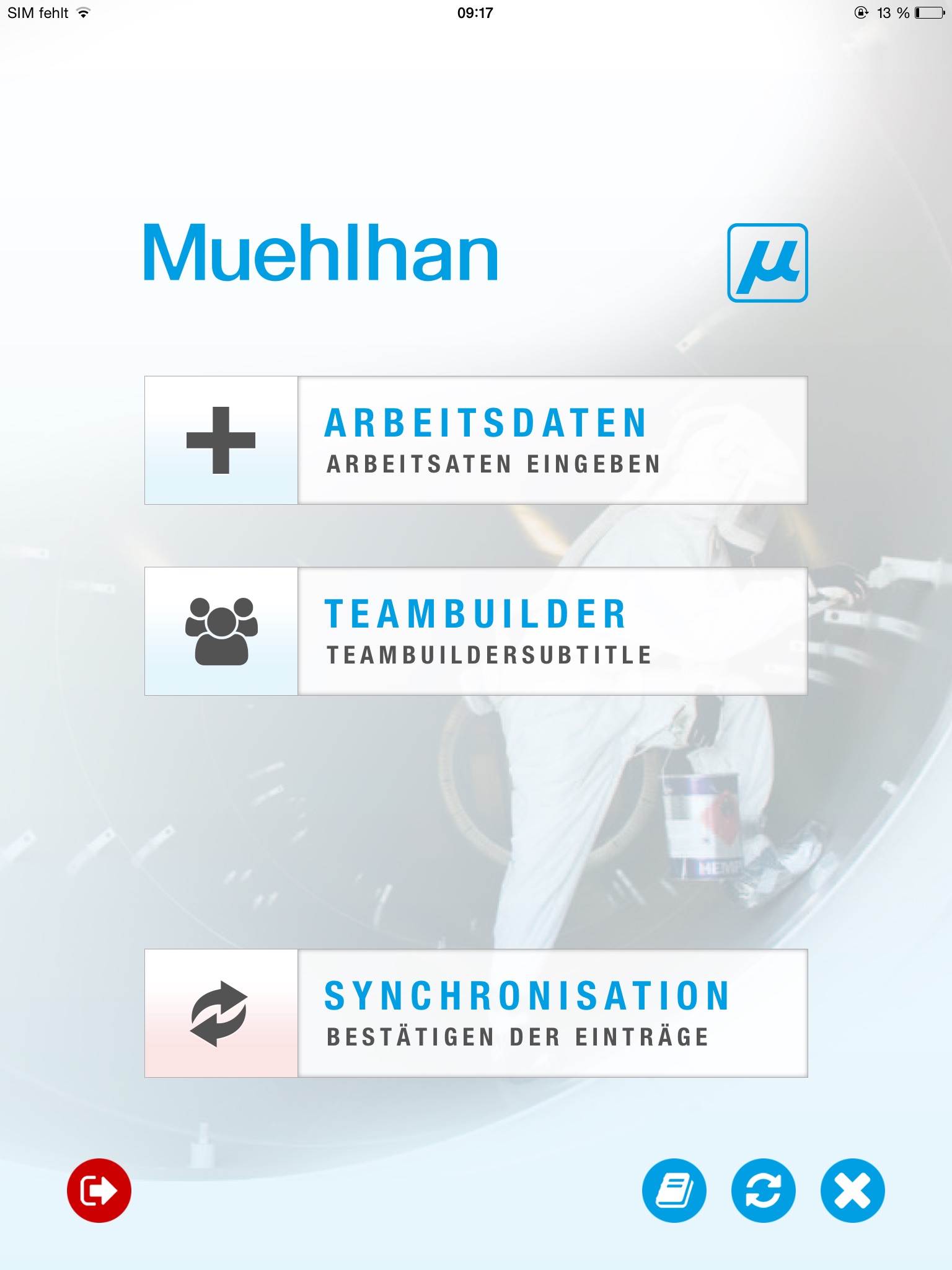 Muehlhan Time screenshot 2